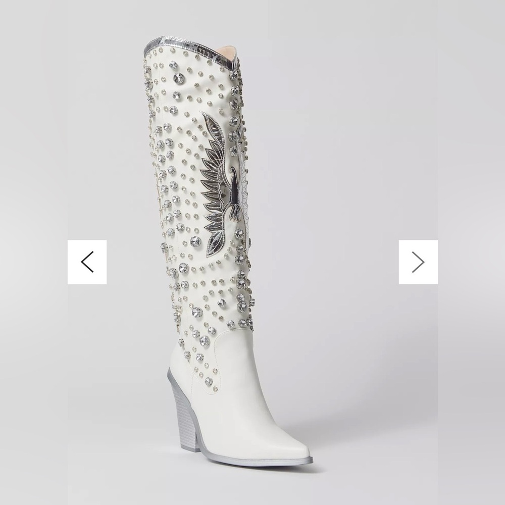 Azalea Wang Upbeat Rhinestone Cowboy Boot, Sz 8 NWT - Picture 5 of 16
